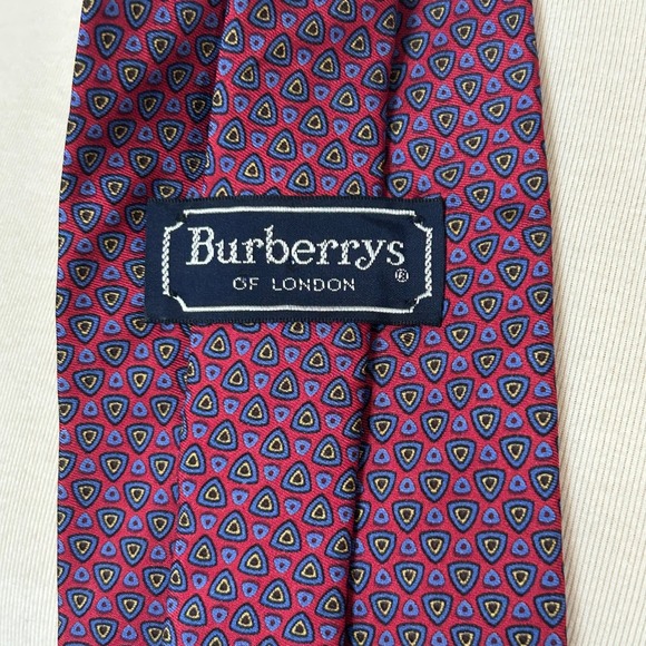 Burberrys of London Multicolor Silk Geometric Pattern Necktie - OS - Picture 3 of 3